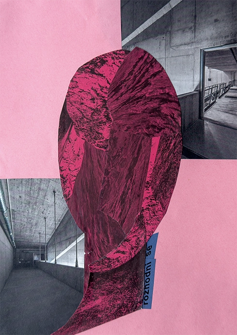 Koláž studentů výtvarného oboru ZUŠ Znojmo škola 