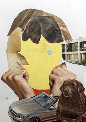 Koláž studentů výtvarného oboru ZUŠ Znojmo škola 